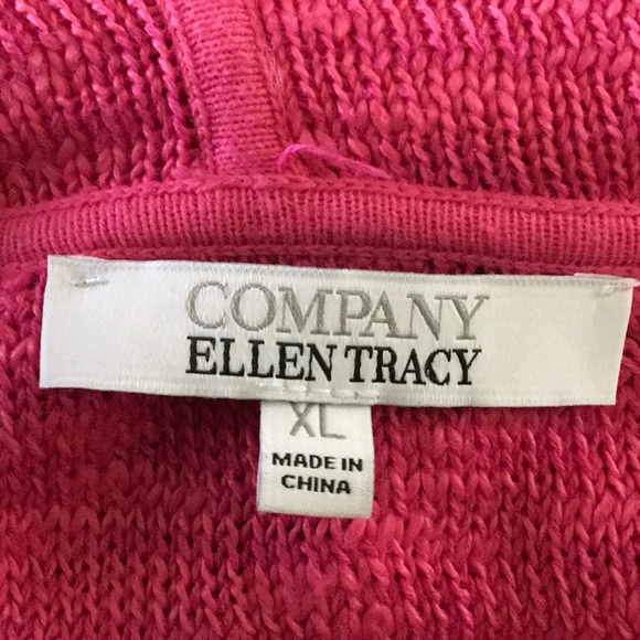 Ellen Tracy Rose color zipper XL Hooded Jacket - Picture 3 of 7